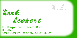 mark lempert business card